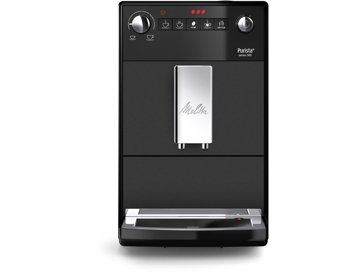 Melitta F230-104, Espressomaskine, 1,2 L, Kaffebønner, Indbygget kværn, 1450 W, Sort