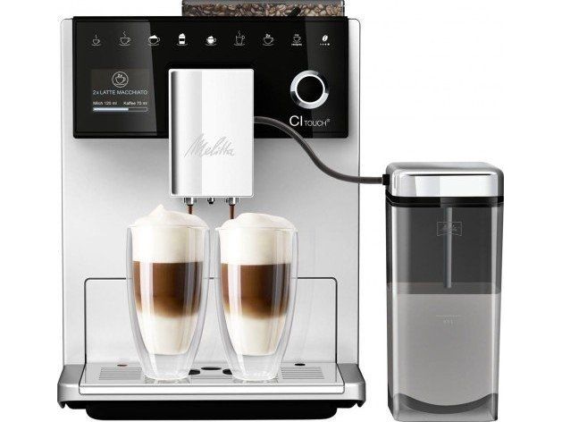 Melitta CI Touch, Espressomaskine, 1,8 L, Kaffebønner, Indbygget kværn, 1400 W, Sølv