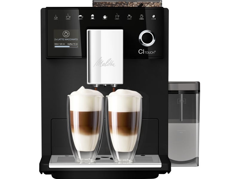 Melitta CI Touch, Espressomaskine, 1,8 L, Kaffebønner, Indbygget kværn, 1400 W, Sort