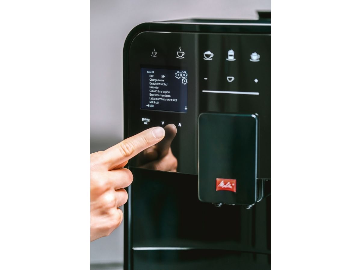 Melitta Barista SE, Espressomaskine, Malet kaffe, Indbygget kværn, 1450 W, Sort