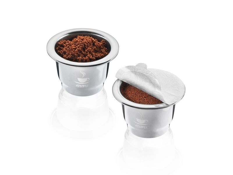 GEFU Kaffekapsel 2 stk. genanvendelig, rustfrit stål