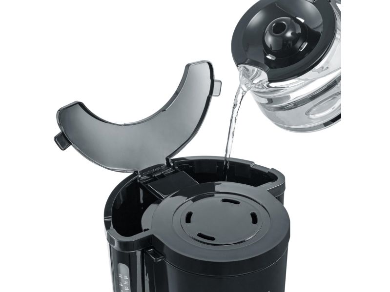 SEVERIN KA 4845 TypeSwitch - Kaffemaskine - 8 kopper - børstet rustfrit stål/sort