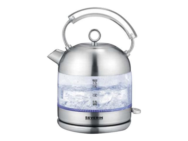 SEVERIN Elkedel WK 3459 - kettle - brushed stainless steel/glass - Børstet rustfrit stål/glas - 2400 W billede 1