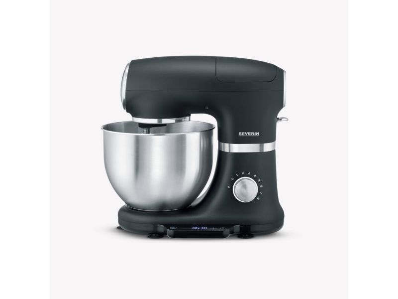 Severin KM 3898, 5,5 L, Sort, Sølv, Rustfrit stål, 1000 W, 380 mm, 235 mm