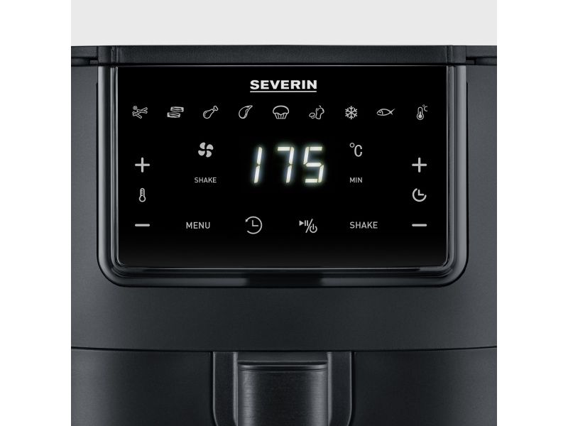 Severin FR 2461, Varmluftsteger, 4 L, 60 °C, 200 °C, Enkelt, Sort