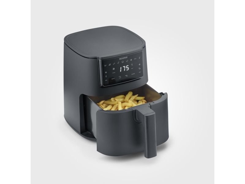 Severin FR 2461, Varmluftsteger, 4 L, 60 °C, 200 °C, Enkelt, Sort