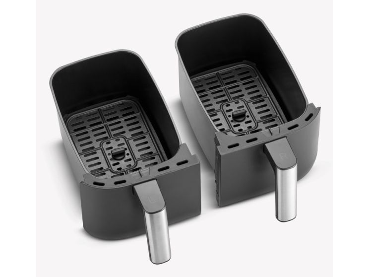 Severin FR 2463, Varmluftsteger, 8 L, 120 °C, 200 °C, Dobbelt, Sort