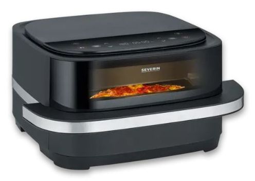 Severin FR 2464, 1 pizza(er), Sort, Sølv, Digital, 230 °C, 40 - 230 °C, 4 L