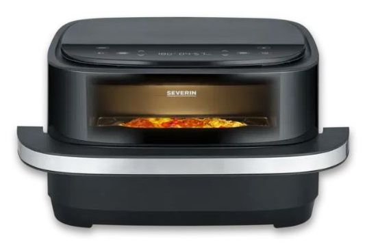 Severin FR 2464, 1 pizza(er), Sort, Sølv, Digital, 230 °C, 40 - 230 °C, 4 L