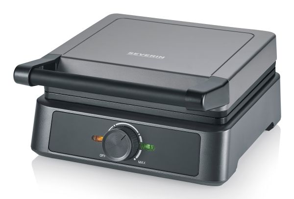 Severin WA 2125, 2 vaffel/vafler, Rektangulær, Anthracit, Sort, Plast, Rustfrit stål, 0,665 m, Opvarmning, Klar