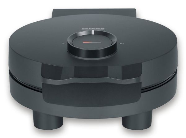 Severin WA 2116, 1 vaffel/vafler, Hjerte (form), Sort, Plast, Rustfrit stål, 0,665 m, Opvarmning, Klar