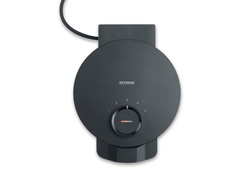 Severin WA 2116, 1 vaffel/vafler, Hjerte (form), Sort, Plast, Rustfrit stål, 0,665 m, Opvarmning, Klar