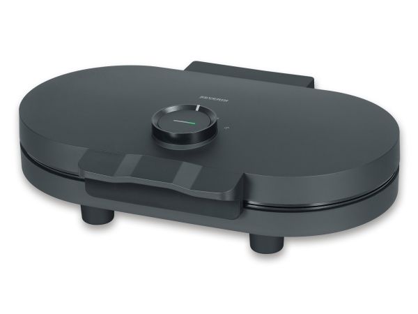 Severin WA 2118, 2 vaffel/vafler, Hjerte (form), Sort, Plast, Rustfrit stål, 0,65 m, Opvarmning, Klar