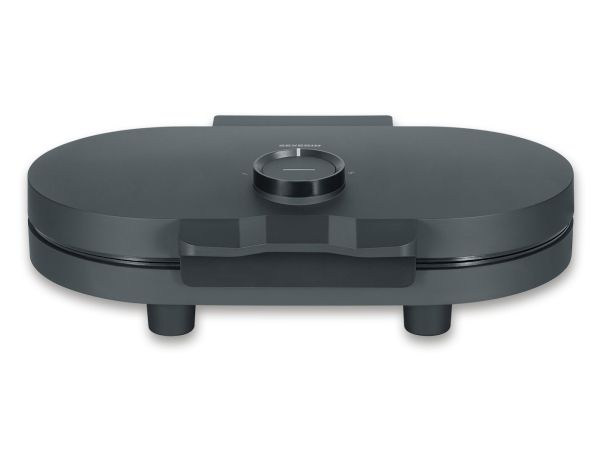 Severin WA 2118, 2 vaffel/vafler, Hjerte (form), Sort, Plast, Rustfrit stål, 0,65 m, Opvarmning, Klar