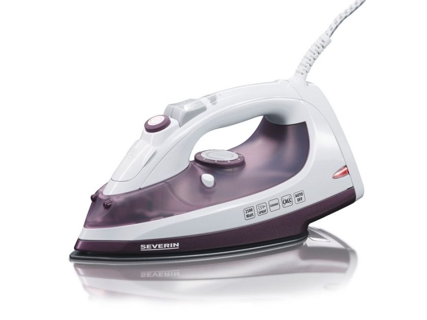 SEVERIN BA 3210 - Dampstrygejern med automatisk afbrydelse - såleplade: keramik - 2500 W - hvid/purpur billede 2