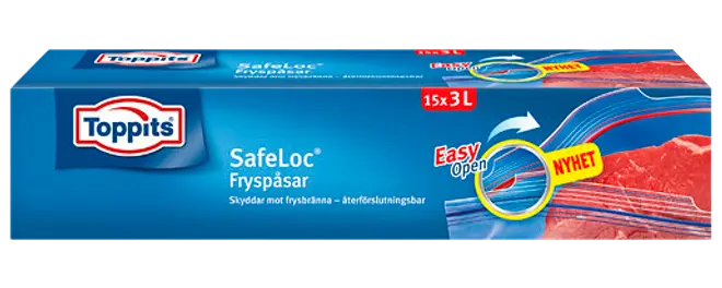 Toppits Safeloc frysepose 3 L 15 stk. billede 3
