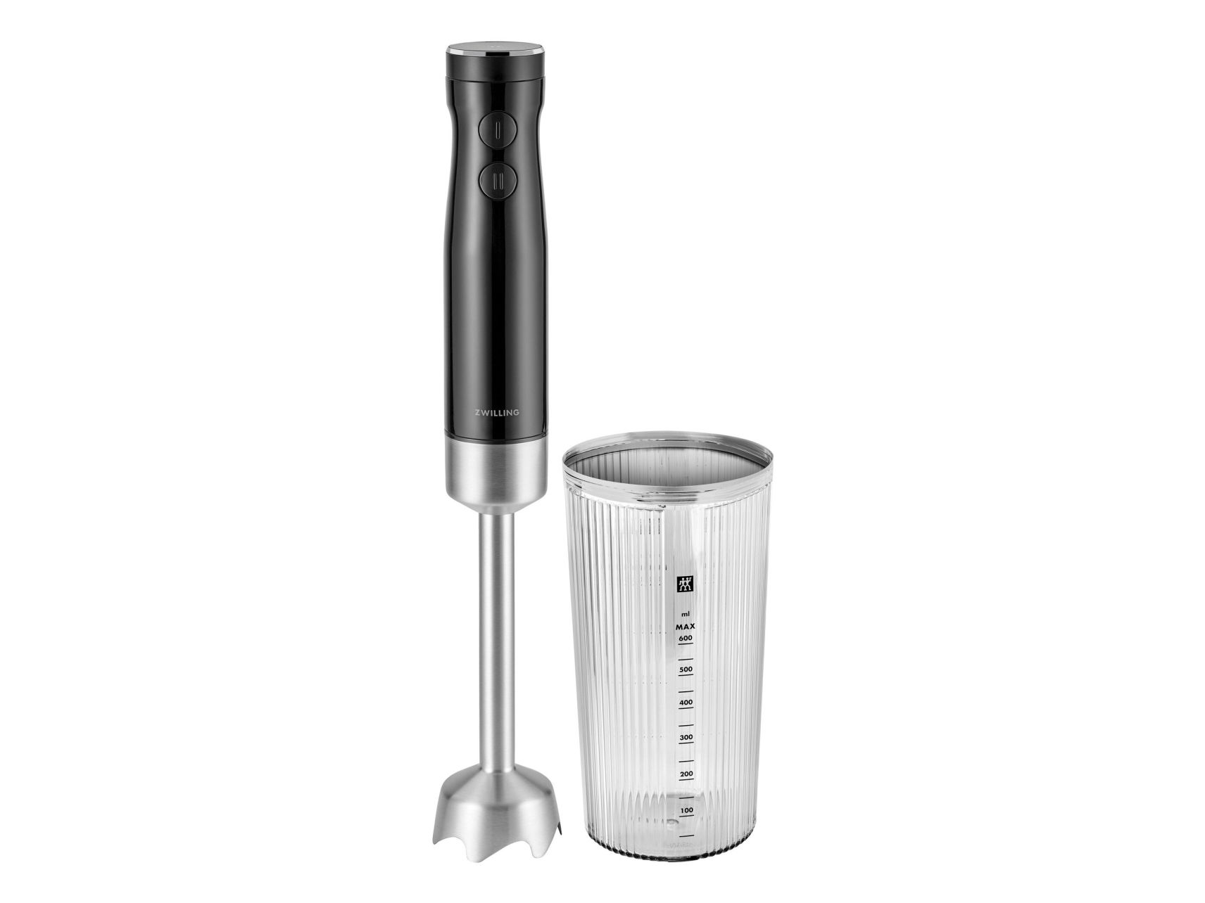 ZWILLING 53104-901-0, Nedsænkning blender, 0,6 L, Impulsfunktion, 1,2 m, 800 W, Sort, Rustfrit stål billede 1