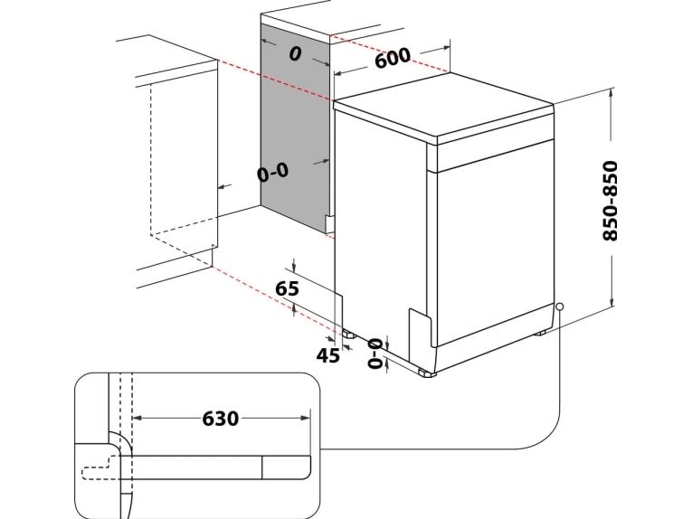 Bauknecht B7F HS51 X - Opvaskemaskine - Sort billede 3