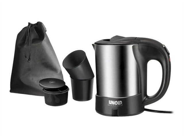 Unold Elkedel 18575 0.5L - Rustfrit stål/sort - 1000 W billede 1