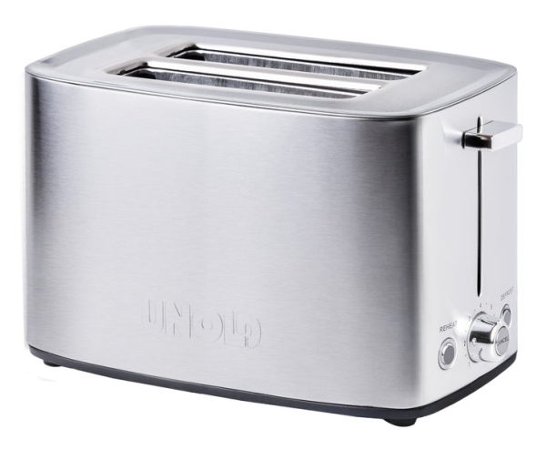 Unold Toaster Thommy, 2 plader, Rustfrit stål, Rustfrit stål, Knapper, Drejning, 850 W, 220-240