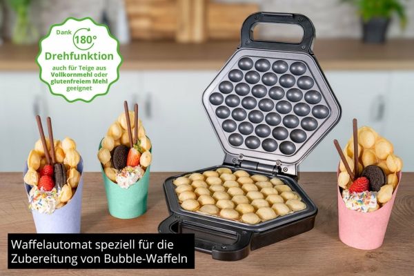 Unold Bobby, 1 vaffel/vafler, Sekskantet, Sort, Sølv, Plast, Rustfrit stål, 0,7 m, Sort