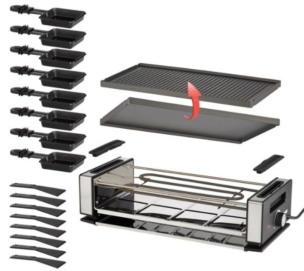 Unold 48730 Finesse Basic - raclette/grill/griddle - black/stainless steel