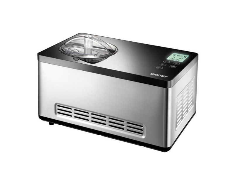 Unold 48845, Kompressor ismaskine, 2 L, 1 skåle, Sort, Rustfrit stål, 60 min., LCD