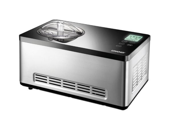 Unold 48845, Kompressor ismaskine, 2 L, 1 skåle, Sort, Rustfrit stål, 60 min., LCD