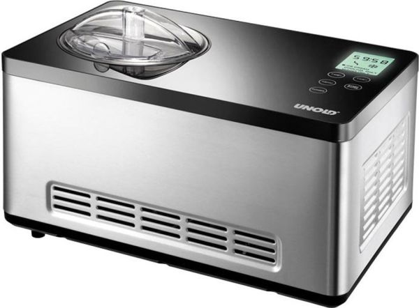 Unold 48845, Kompressor ismaskine, 2 L, 1 skåle, Sort, Rustfrit stål, 60 min., LCD