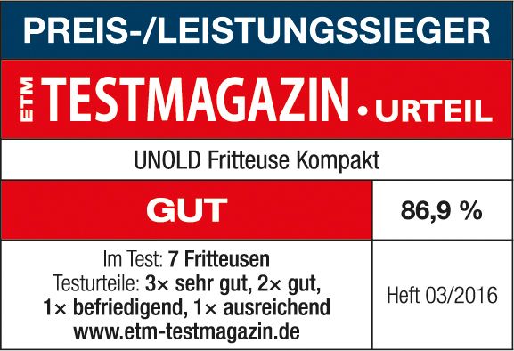UNOLD 58615 - Fritureapparat - 1.2 kW - rustfrit stål/sort