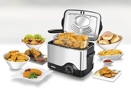 UNOLD 58615 - Fritureapparat - 1.2 kW - rustfrit stål/sort