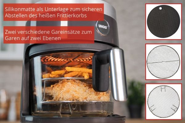 Unold 58695, Varmluftsteger, 3,5 L, 0,8 kg, 65 °C, 200 °C, 60 min.