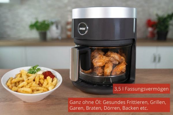 Unold 58695, Varmluftsteger, 3,5 L, 0,8 kg, 65 °C, 200 °C, 60 min.