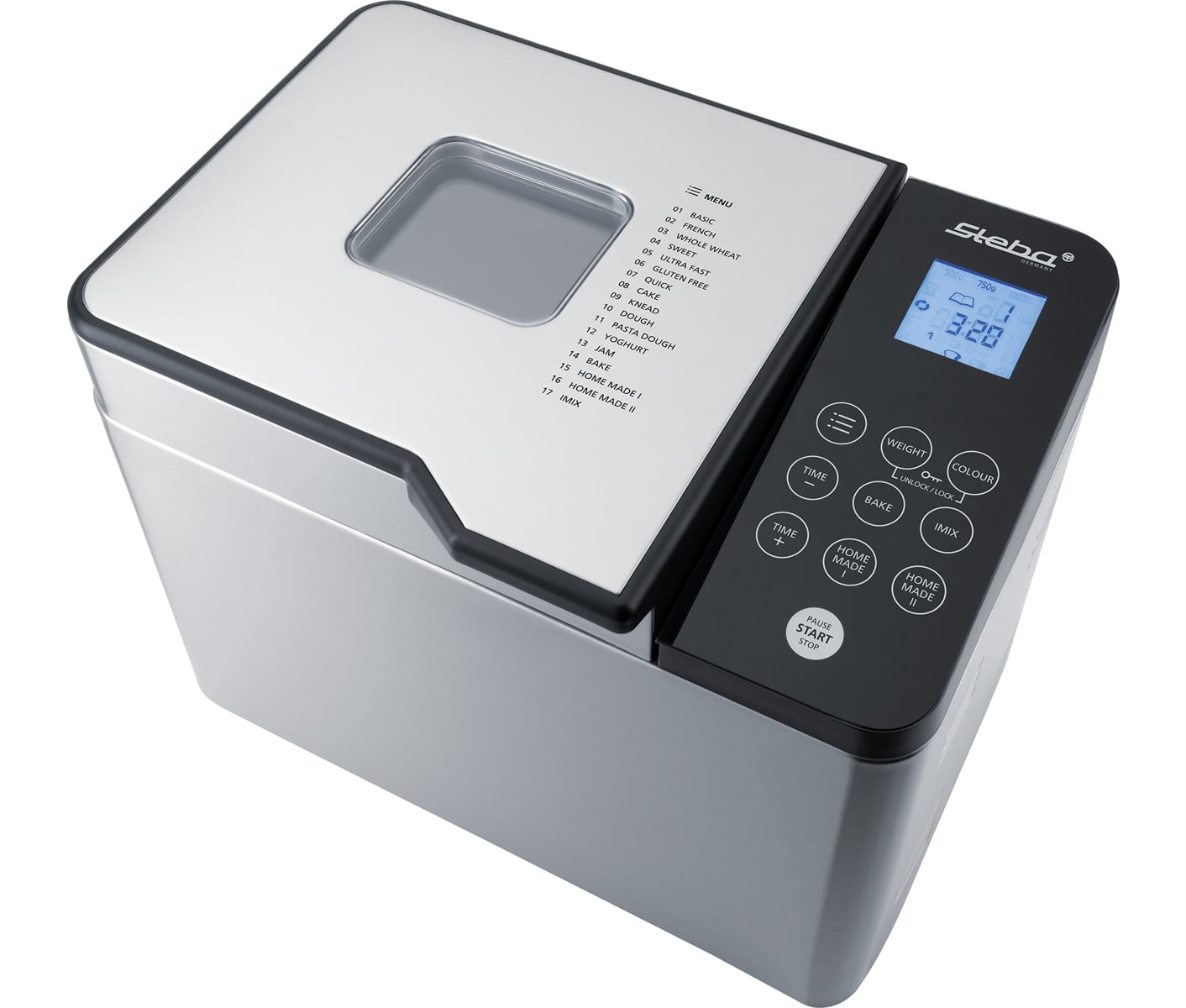 Steba Bm2 17 Programs 600w Stainless Steel/black Bagemaskine billede 1