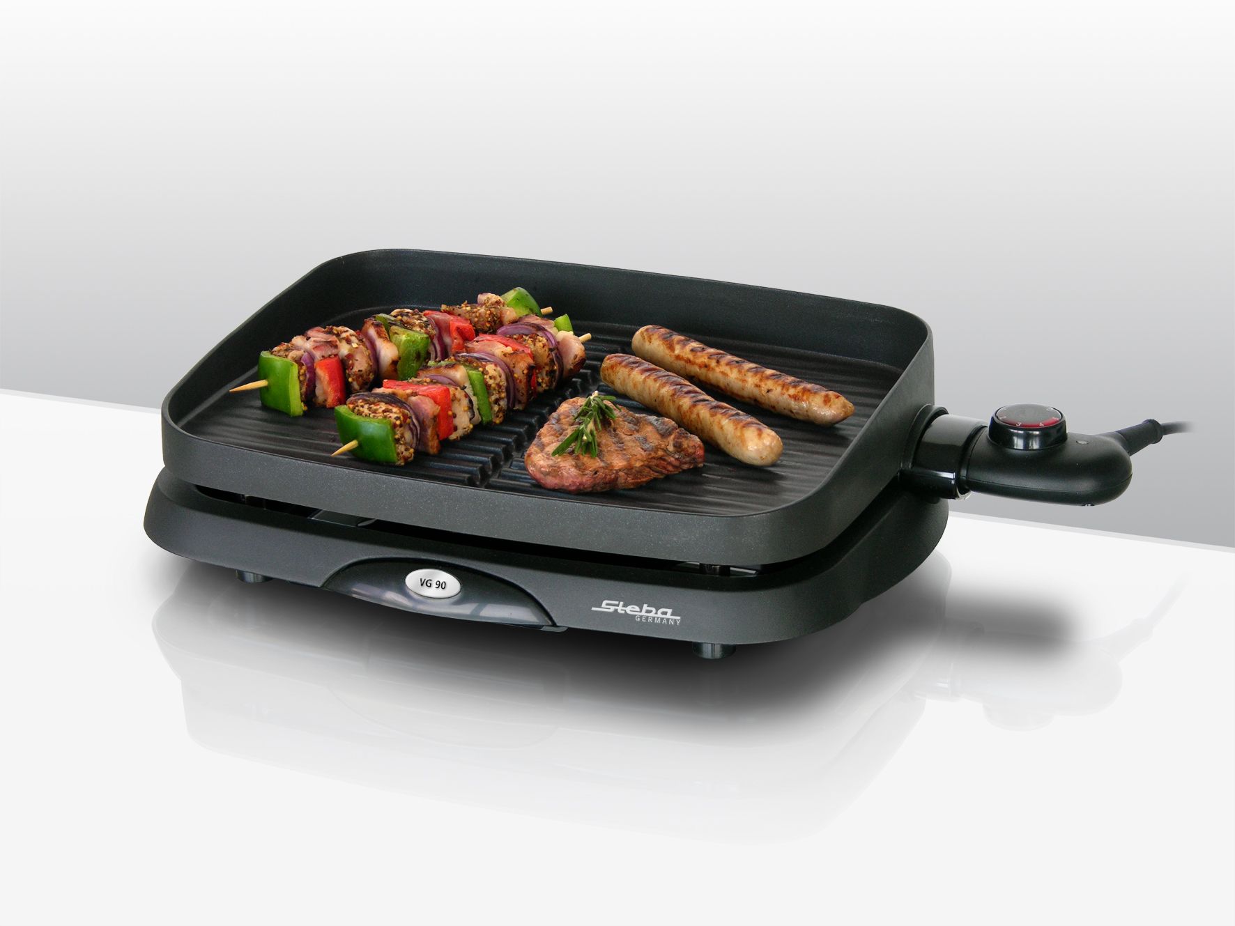 Steba VG 90 Compact, 1300 W, Grill, Elektrisk, 1 zone(s), Bordplade, Stegeplade billede 3