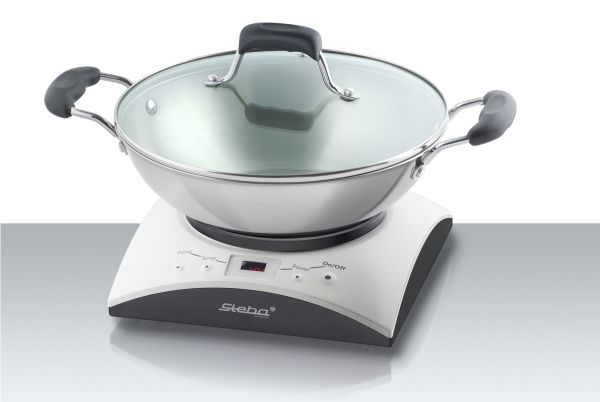 Steba IK 11 S - Induktionsvarmeplade - 1 kW - rustfrit stål/sort/hvid