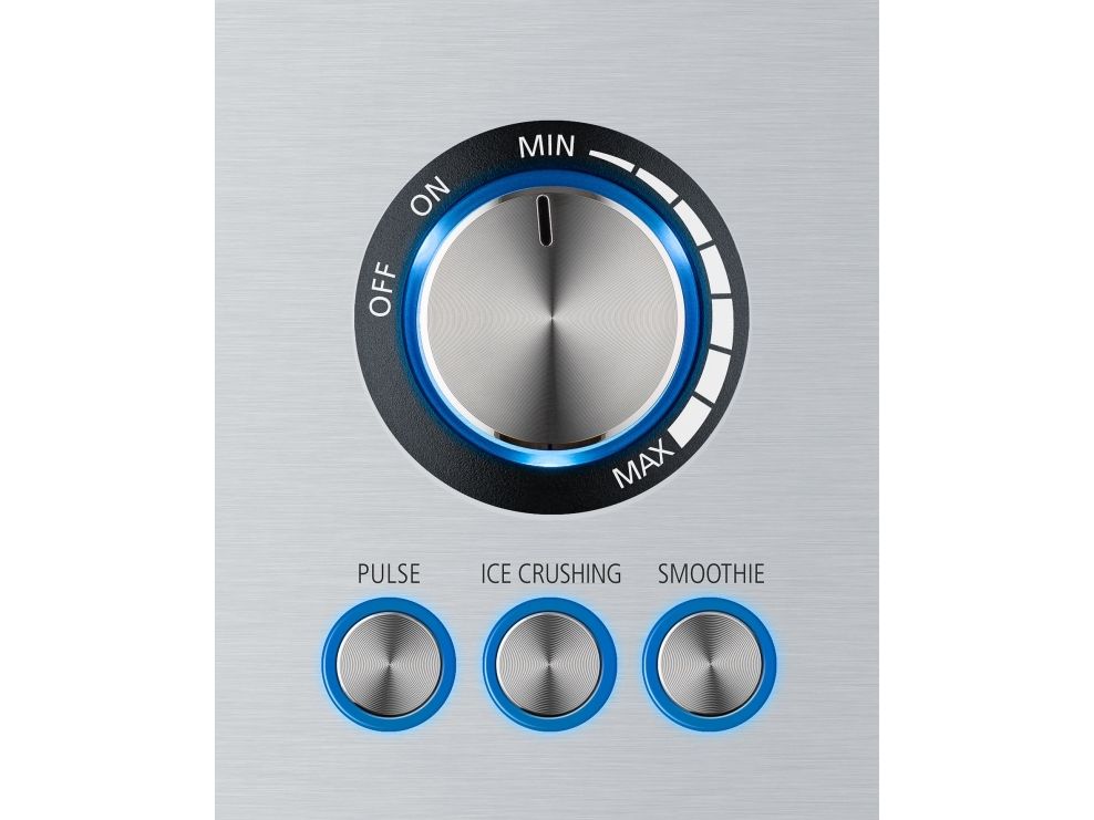 Steba MX 4 PLUS, Bordplade blender, 1,75 L, Impulsfunktion, Knusning af is, 1200 W, Sort, Rustfrit stål billede 2