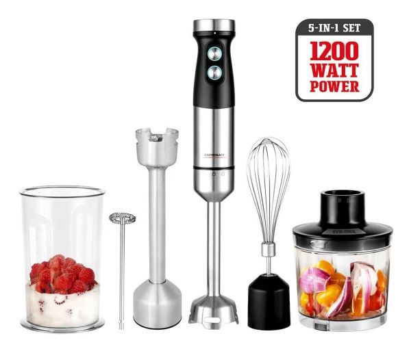 Gastroback 40972, Nedsænkning blender, 0,5 L, 1 m, 1200 W, Sort, Rustfrit stål billede 1