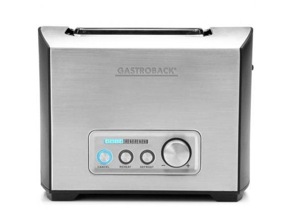Gastroback Design PRO 2S - Brødrister - 2 skive - 2 Holdere - børstet rustfrit stål