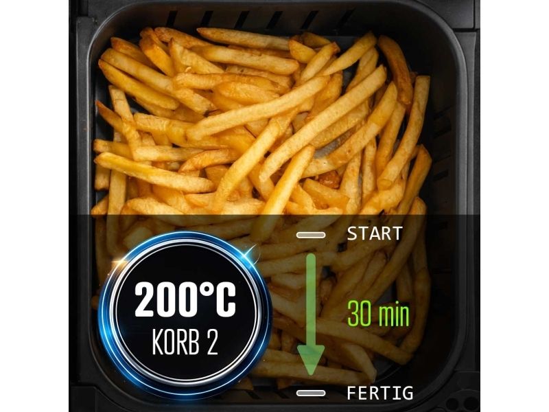 Gastroback Duo Family, Varmluftsteger, 9 L, 80 °C, 200 °C, 8 person(er), Dobbelt