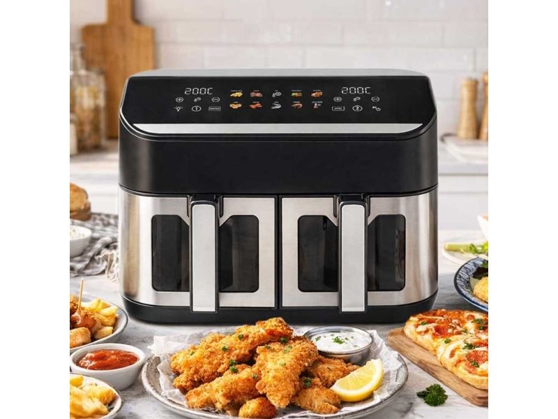 Gastroback Duo Family, Varmluftsteger, 9 L, 80 °C, 200 °C, 8 person(er), Dobbelt