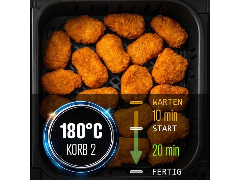Gastroback Duo Family, Varmluftsteger, 9 L, 80 °C, 200 °C, 8 person(er), Dobbelt