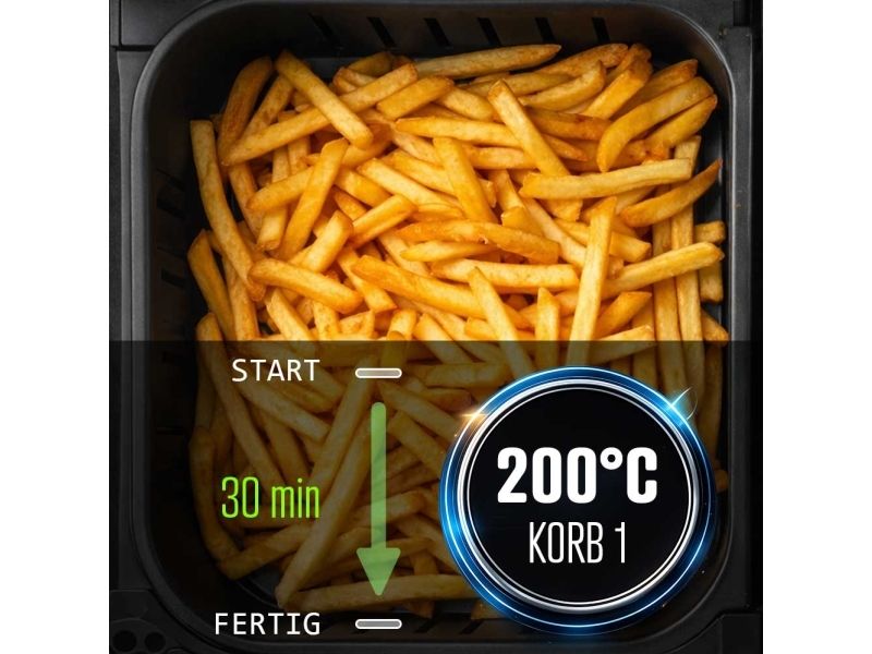 Gastroback Duo Family, Varmluftsteger, 9 L, 80 °C, 200 °C, 8 person(er), Dobbelt