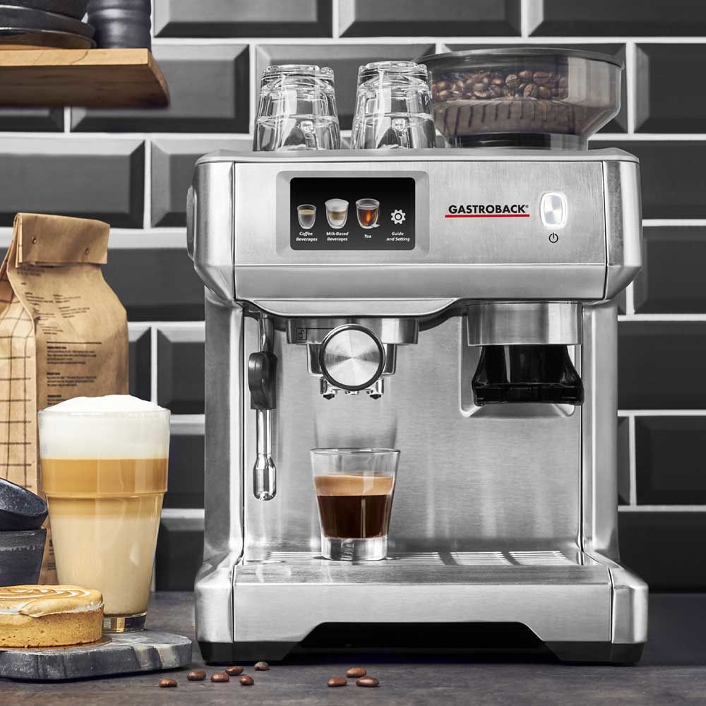 Gastroback Design Espresso Barista Touch, Espressomaskine, 2 L, Kaffebønner, Kaffekapsel, Malet kaffe, Indbygget kværn, 1600 W, Rustfrit stål billede 2