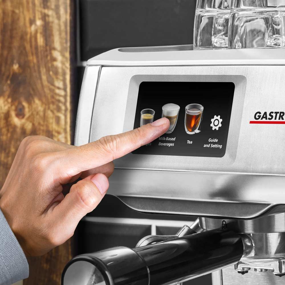 Gastroback Design Espresso Barista Touch, Espressomaskine, 2 L, Kaffebønner, Kaffekapsel, Malet kaffe, Indbygget kværn, 1600 W, Rustfrit stål billede 4