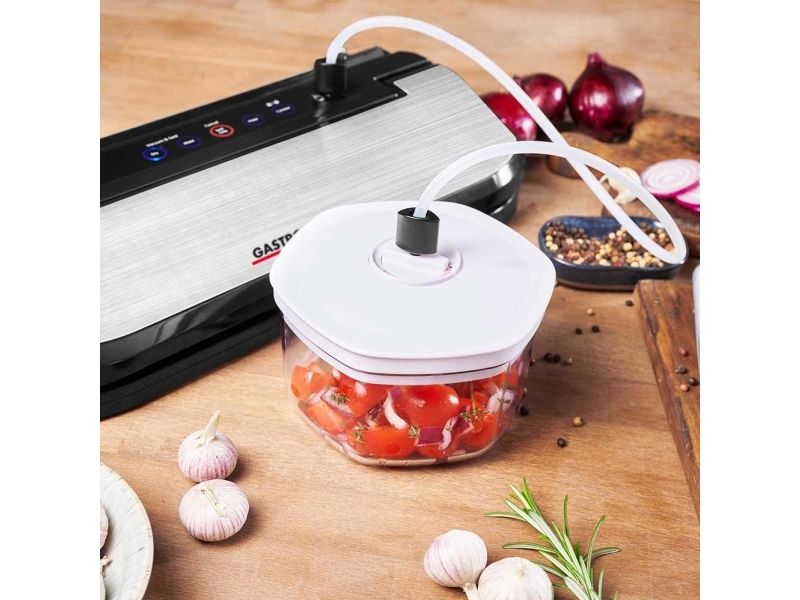 Gastroback Design Basic, Sort, Rustfrit stål, 800 mbar, Dåse, Marinere, Pulse vac, Vakuumforsegling, Berøring, 11 l/min, 30 cm billede 4