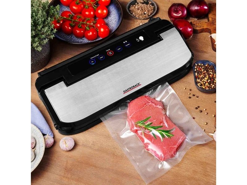 Gastroback Design Basic, Sort, Rustfrit stål, 800 mbar, Dåse, Marinere, Pulse vac, Vakuumforsegling, Berøring, 11 l/min, 30 cm billede 2