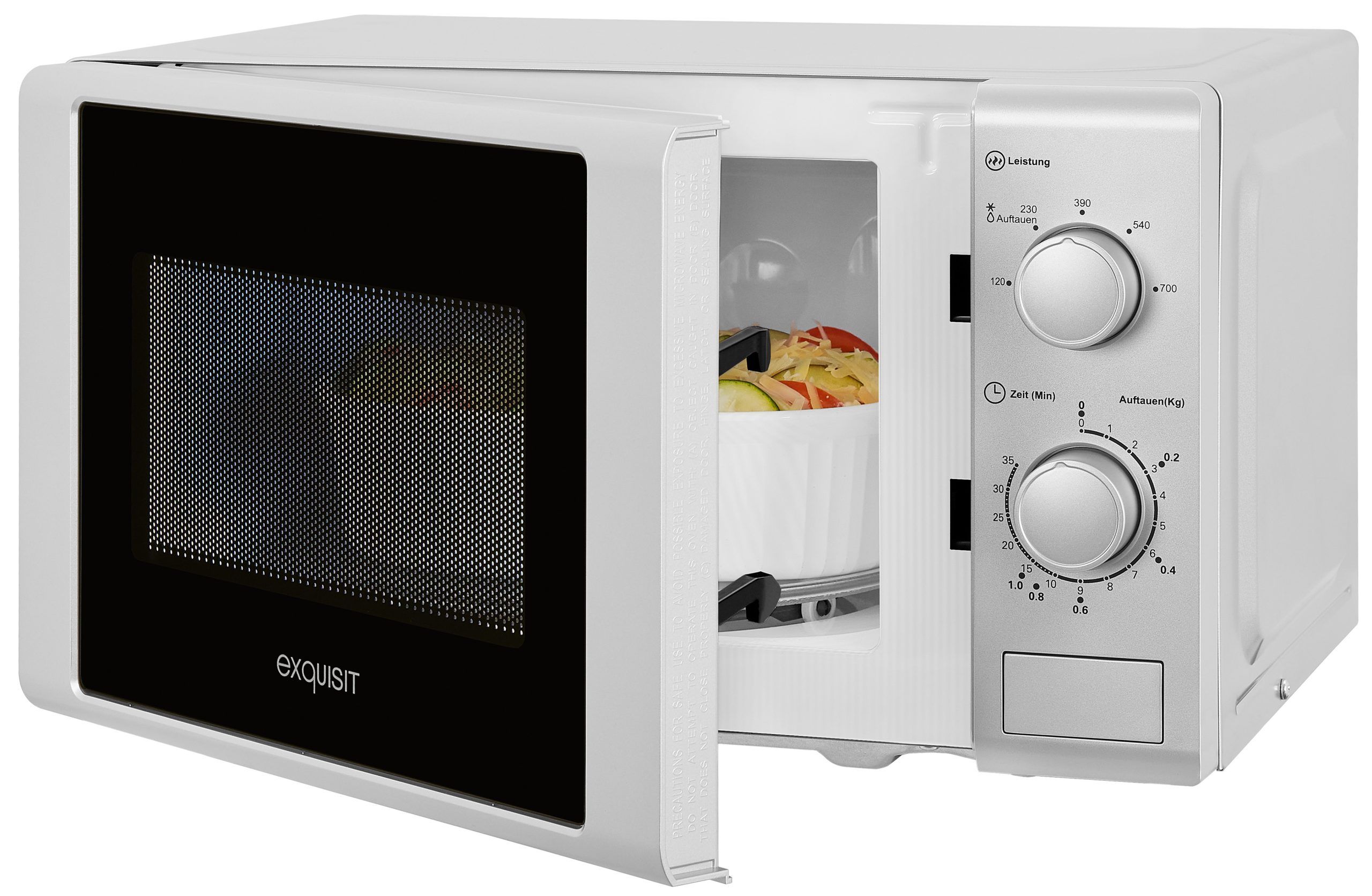 Exquisit MW900-030, Bordplade, Grill mikroovn, 20 L, 700 W, Dreje, Sølv billede 4