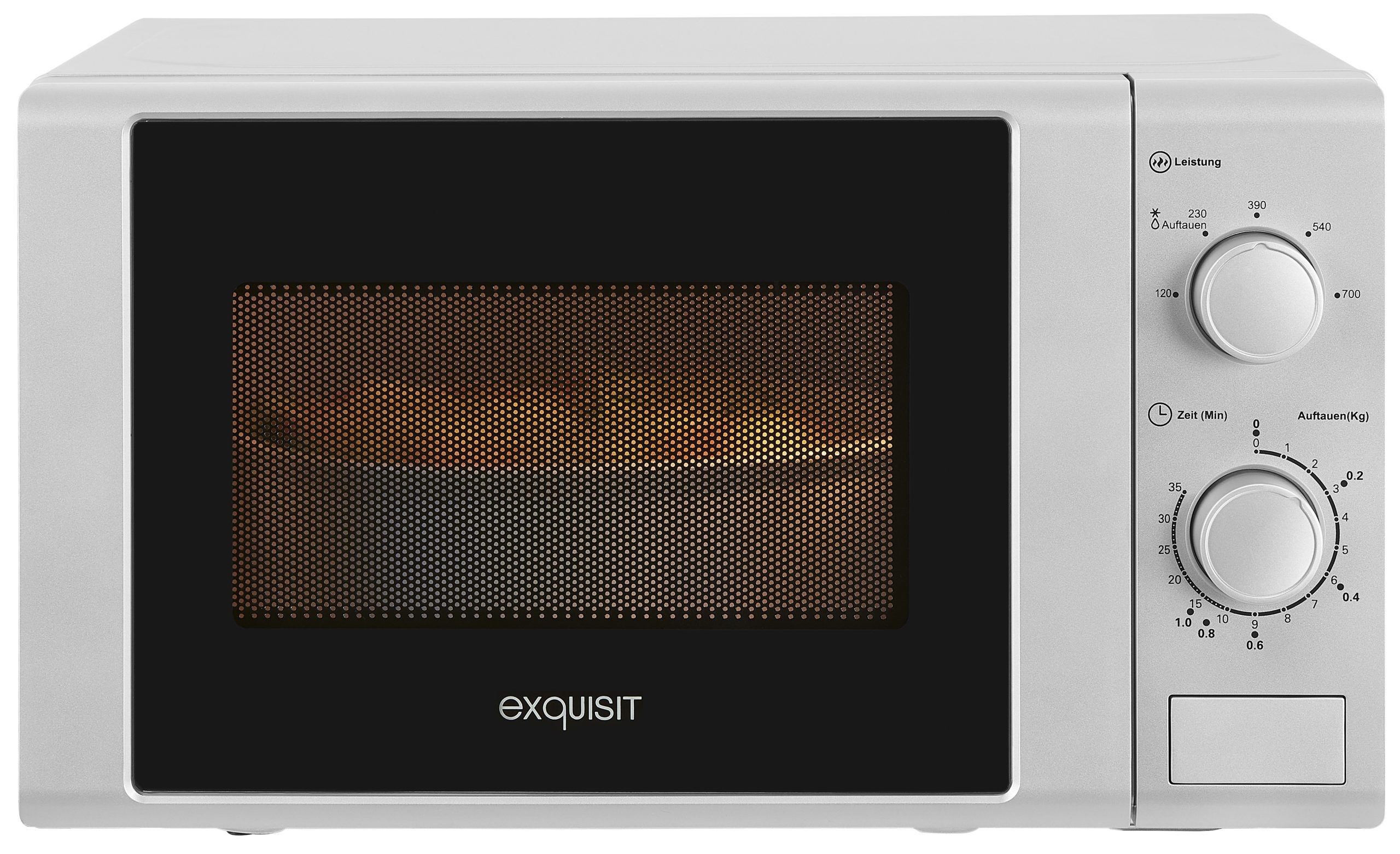 Exquisit MW900-030, Bordplade, Grill mikroovn, 20 L, 700 W, Dreje, Sølv billede 2