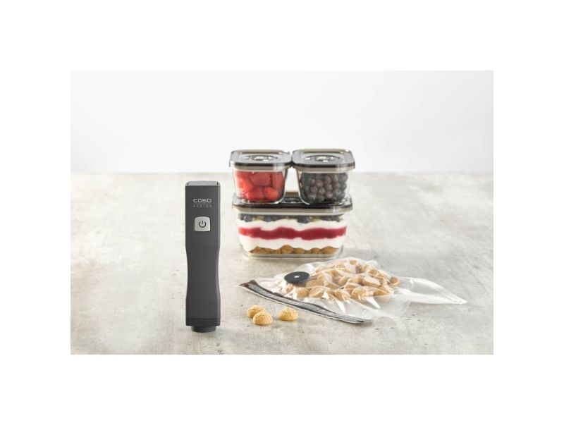Caso Vacu OneTouch Eco-Set, Sort, 0,4 mbar, Knapper, 3 l/min, LED, Lithium-Ion (Li-Ion) billede 4